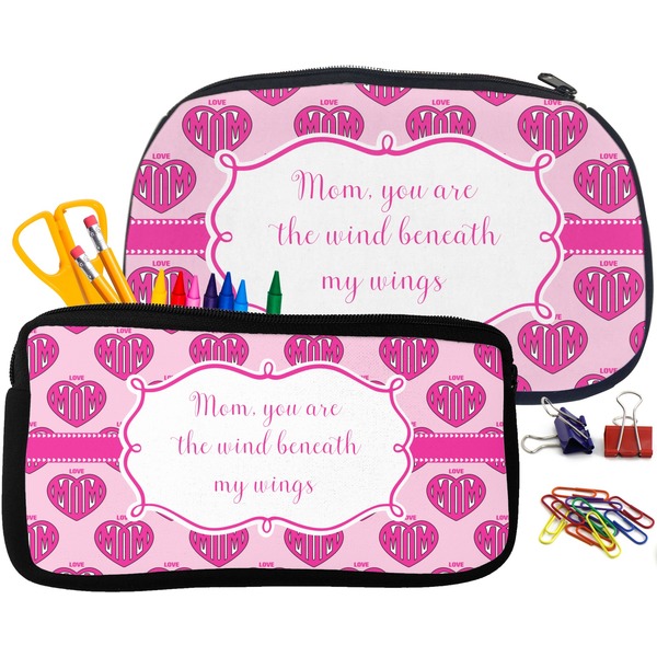 Love You Mom Pencil / School Supplies Bags Small and Medium