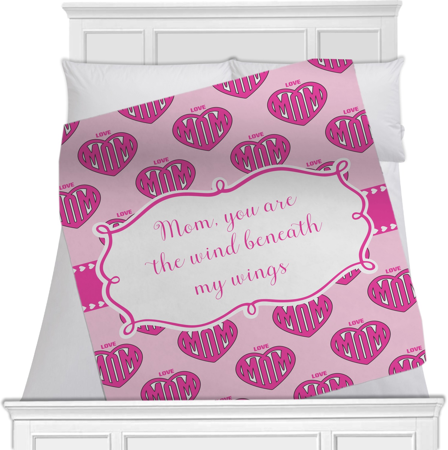 Love You Mom Blanket YouCustomizeIt