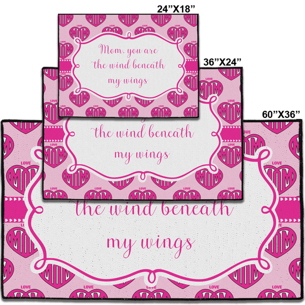 Love You Mom Personalized Door Mat - Group Parent IMF