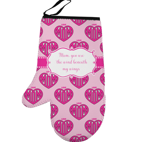 Love You Mom Personalized Oven Mitt - Left