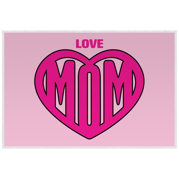 Love You Mom Personalized Placemat (Back)