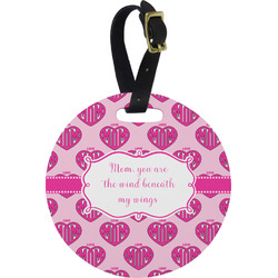 Love You Mom Plastic Luggage Tag - Round