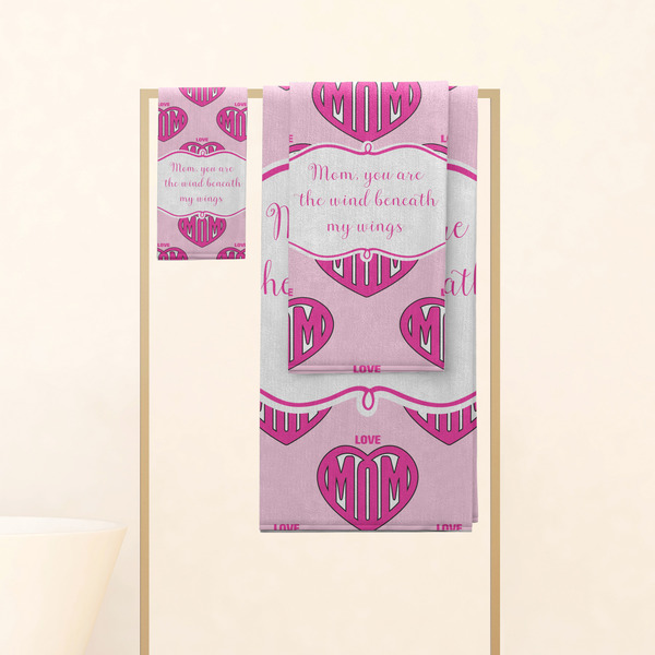 Love You Mom Personalized Towel Set
