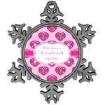 Love You Mom Vintage Snowflake Ornament