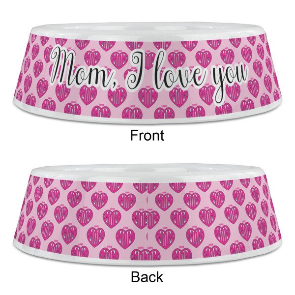 Love You Mom Plastic Pet Bowls - Large - APPROVAL