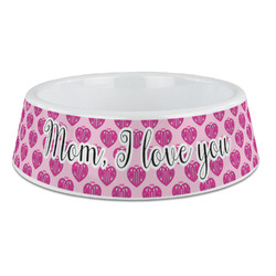 Love You Mom Plastic Dog Bowl - Large