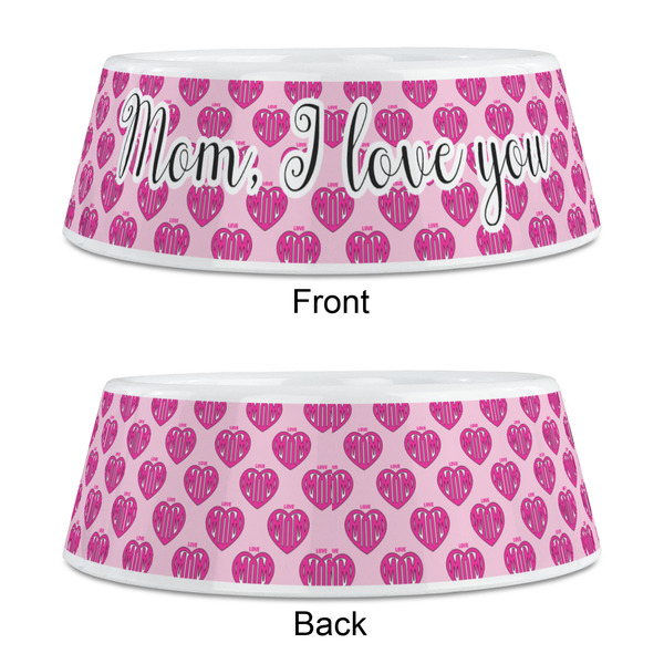 Love You Mom Plastic Pet Bowls - Medium - APPROVAL