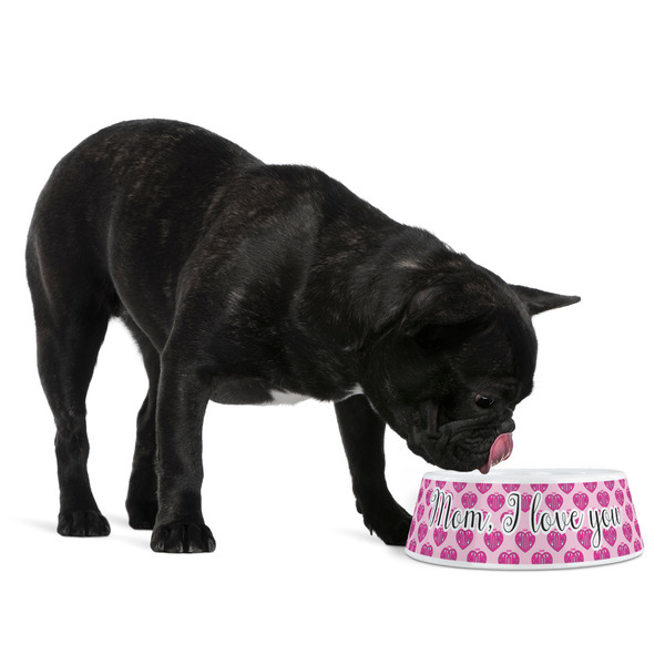 Love You Mom Plastic Pet Bowls - Medium - LIFESTYLE