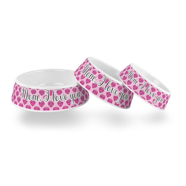 Love You Mom Plastic Pet Bowls - PARENT MAIN