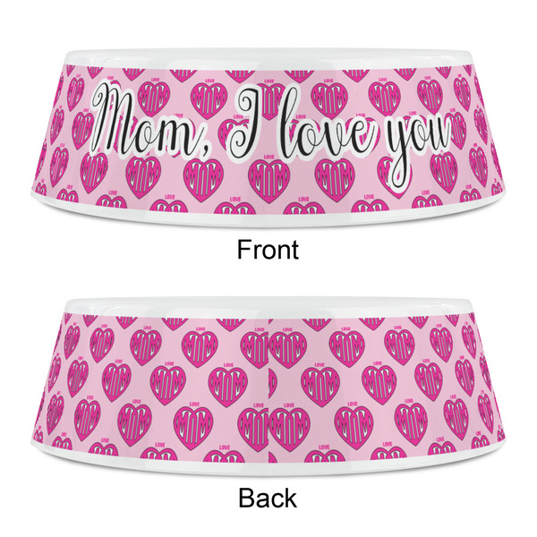 Love You Mom Plastic Pet Bowls - Small - APPROVAL