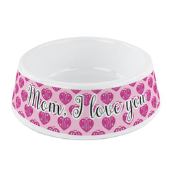 Love You Mom Plastic Dog Bowl - Small