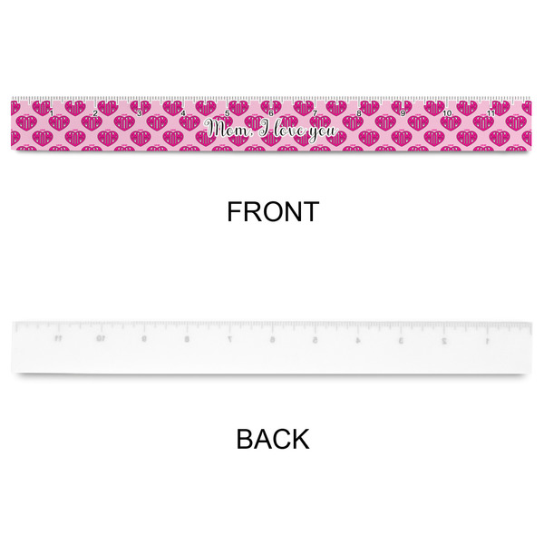 Love You Mom Plastic Ruler - 12" - APPROVAL