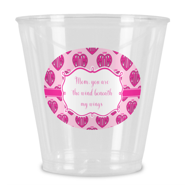 Custom Love You Mom Plastic Shot Glass