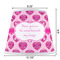 Love You Mom Poly Film Empire Lampshade - Dimensions