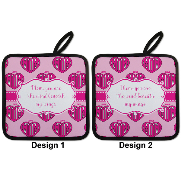 Love You Mom Pot Holders - Set of 2 APPROVAL