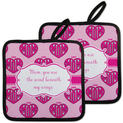 Love You Mom Pot Holders - Set of 2