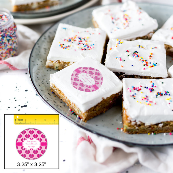 Love You Mom Printed Icing Circle - Large - In Context