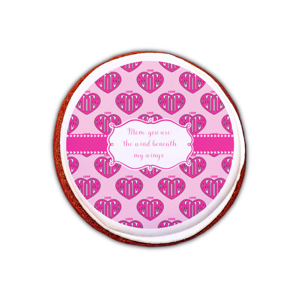 Love You Mom Printed Icing Circle - XSmall - On Cookie