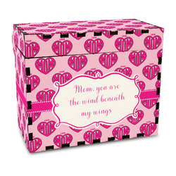 Love You Mom Wood Recipe Box - Full Color Print
