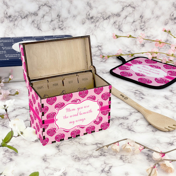 Love You Mom Recipe Box - Full Color - In Context
