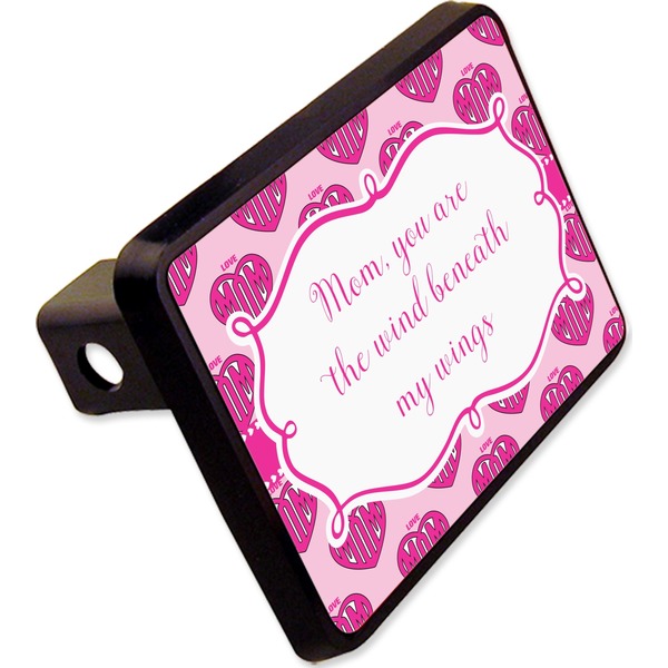 Custom Love You Mom Rectangular Trailer Hitch Cover - 2"