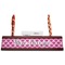 Love You Mom Red Mahogany Nameplates with Business Card Holder - Straight