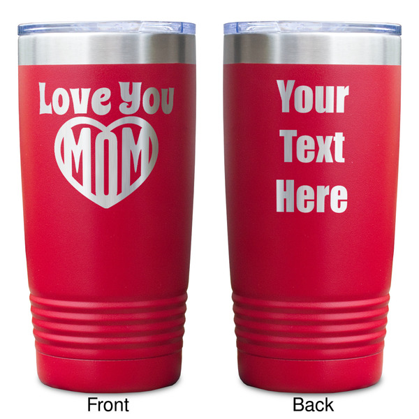 Love You Mom Red Polar Camel Tumbler - 20oz - Double Sided - Approval