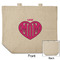 Love You Mom Reusable Cotton Grocery Bag - Front & Back View