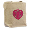 Love You Mom Reusable Cotton Grocery Bag - Front View