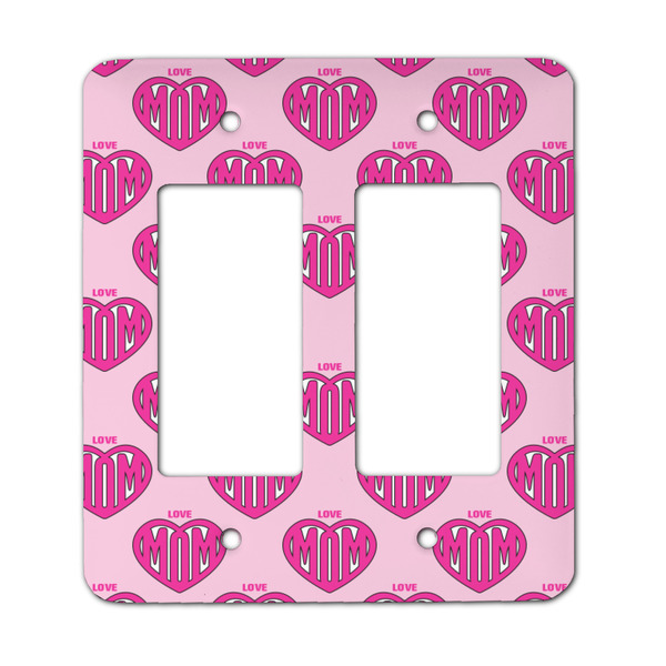 Custom Love You Mom Rocker Style Light Switch Cover - Two Switch