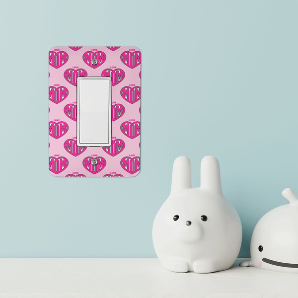 Love You Mom Rocker Light Switch Covers - Single - IN CONTEXT