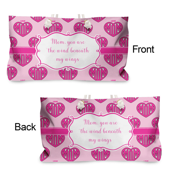 Love You Mom Large Rope Tote - From & Back View