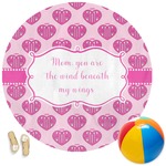 Love You Mom Round Beach Towel