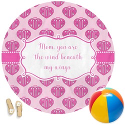 Love You Mom Round Beach Towel
