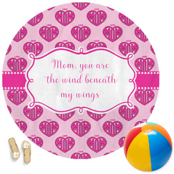 Love You Mom Round Beach Towel