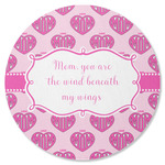 Love You Mom Round Rubber Backed Coaster