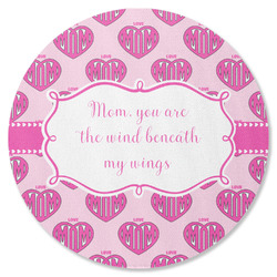Love You Mom Round Rubber Backed Coaster