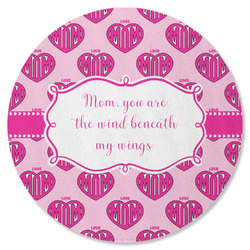 Love You Mom Round Rubber Backed Coaster