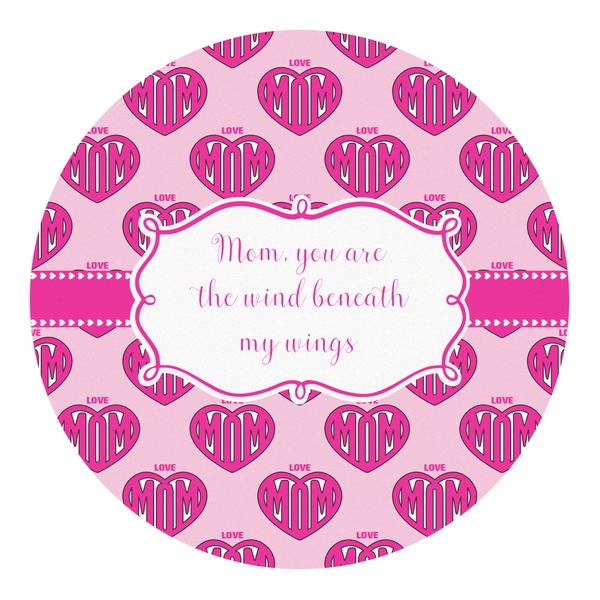 Custom Love You Mom Round Decal - Small