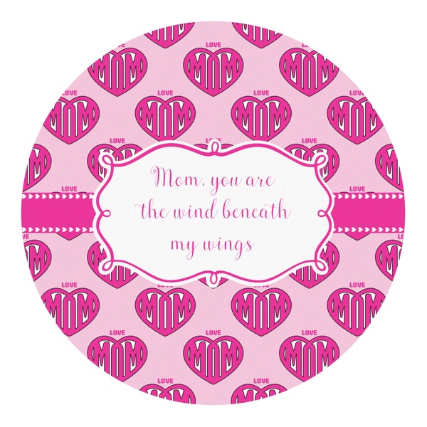 Custom Love You Mom Round Decal - XLarge