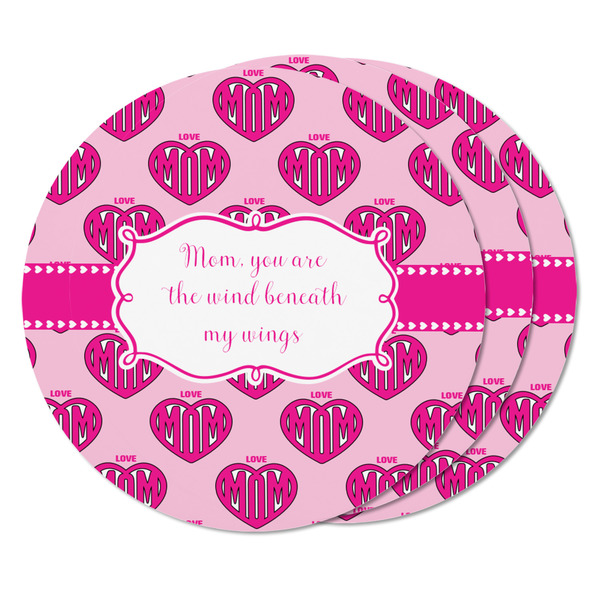 Love You Mom Round Fridge Magnet - THREE