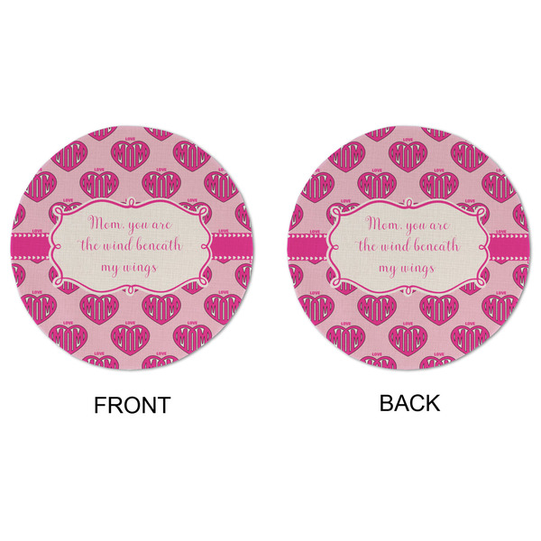 Love You Mom Round Linen Placemats - APPROVAL (double sided)