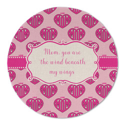 Love You Mom Round Linen Placemat