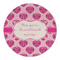 Love You Mom Round Linen Placemats - FRONT (Single Sided)