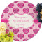 Love You Mom Round Linen Placemats - Front (w flowers)