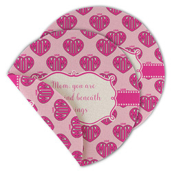 Love You Mom Round Linen Placemat - Double Sided - Set of 4
