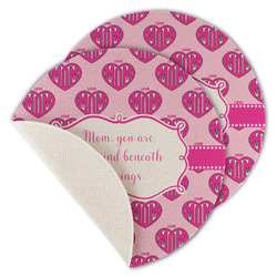 Love You Mom Round Linen Placemat - Single Sided - Set of 4