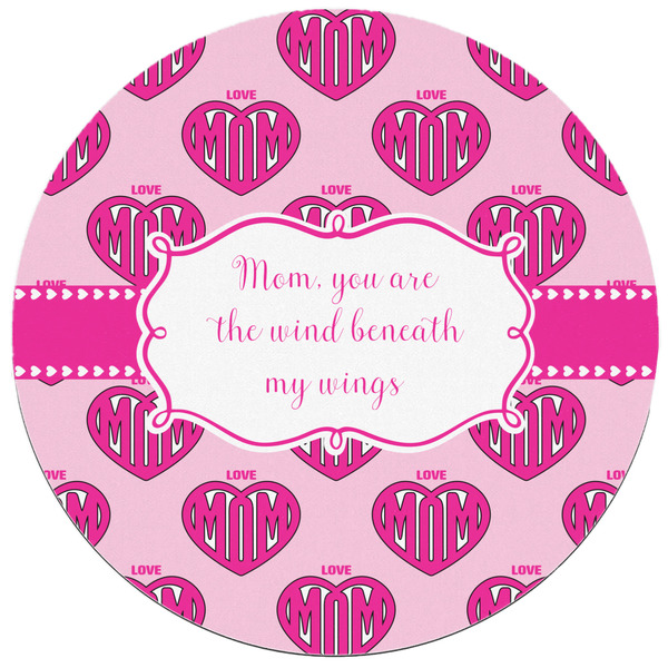 Love You Mom Round Mousepad - APPROVAL