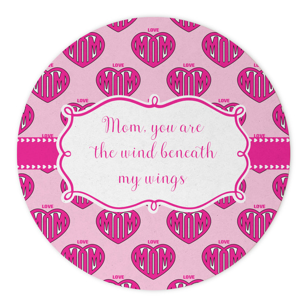 Love You Mom Round Paper Coaster - Approval