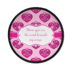 Love You Mom Iron On Round Patch
